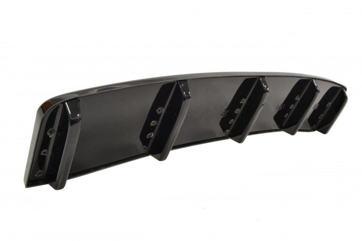 Mittlerer Diffusor Heck Ansatz für Audi A7 S-Line C7 FL im DTM LOOK schwarz matt