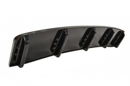 Mittlerer Diffusor Heck Ansatz für Audi A7 S-Line C7 FL im DTM LOOK schwarz matt