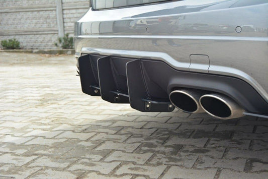MERCEDES C W204 AMG-LINE Facelift Diffusor Heck Ansatz für Heckschürze für & Heck Ansatz Flaps Diffusor für