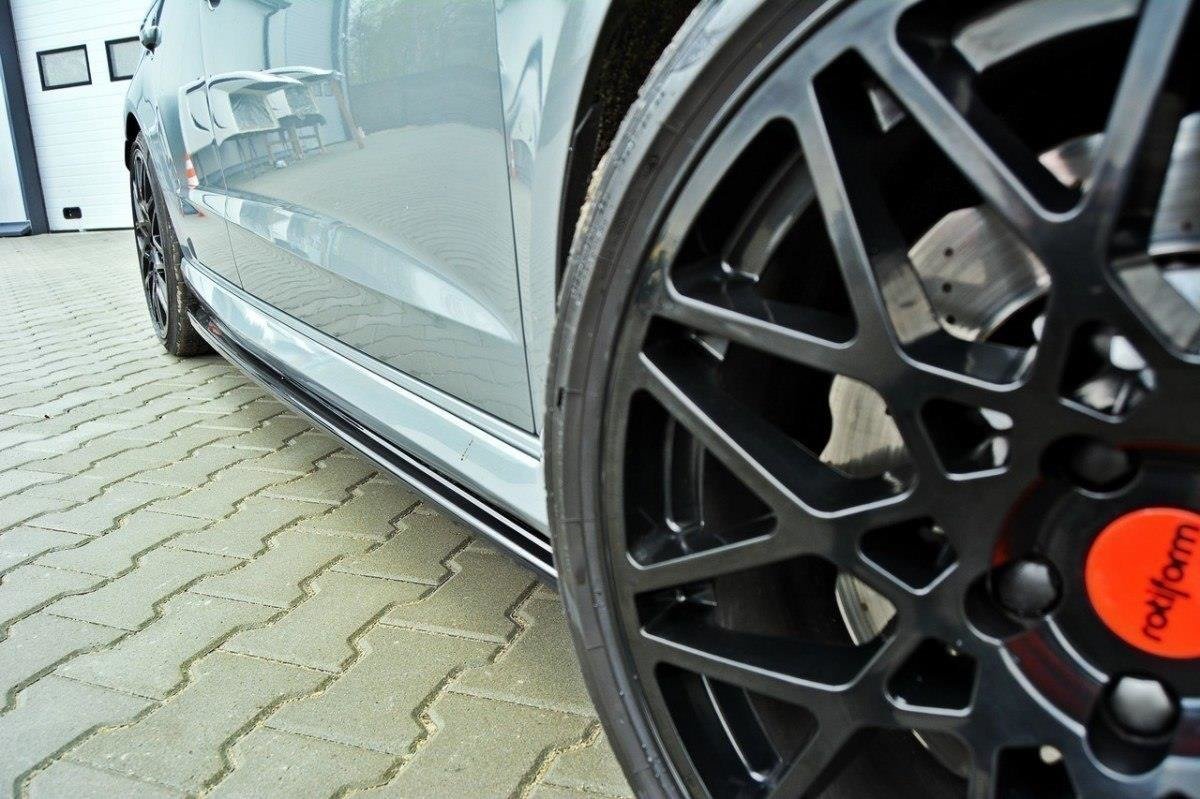 Seitenschweller Ansatz für Audi RS3 8V Sportback schwarz matt