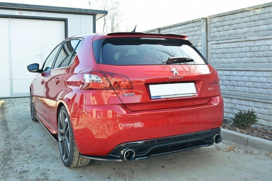 Mittlerer Diffusor Heck Ansatz für PEUGEOT 308 II GTI  schwarz Hochglanz