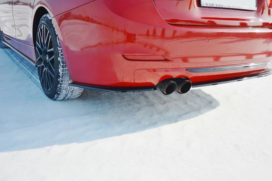 Heck Ansatz Flaps Diffusor für BMW 3er F30 Carbon Look