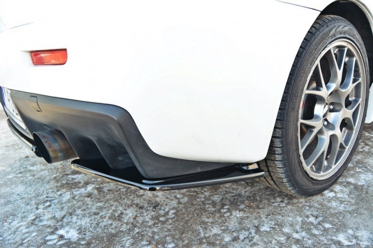 Heck Ansatz Flaps Diffusor für Mitsubishi Lancer Evo X Carbon Look