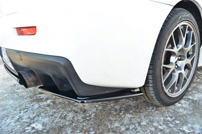 Heck Ansatz Flaps Diffusor für Mitsubishi Lancer Evo X Carbon Look