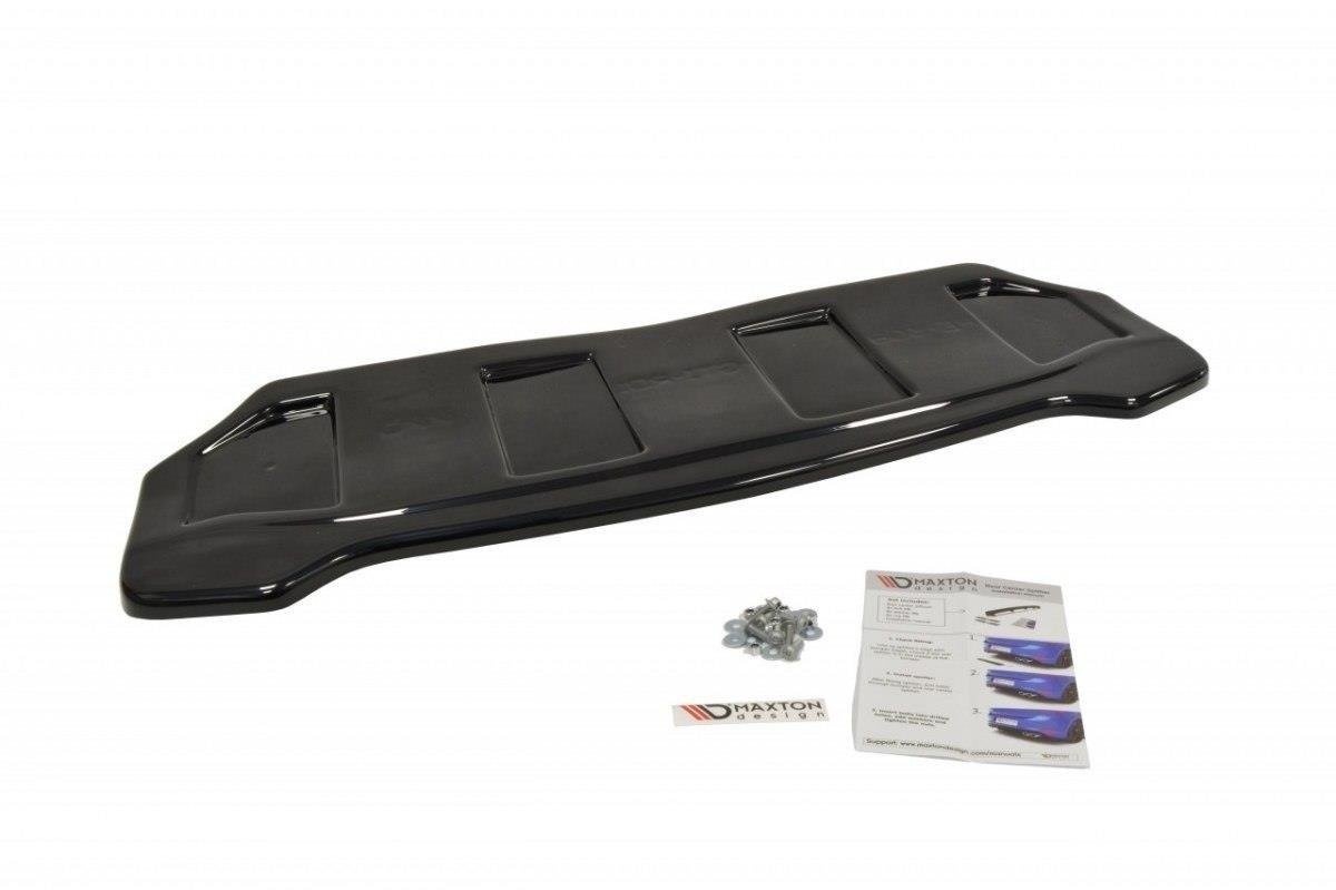 Mittlerer Diffusor Heck Ansatz für PEUGEOT 308 II GTI  schwarz Hochglanz