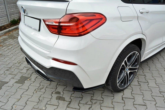 Heck Ansatz Flaps Diffusor für BMW X4 M Paket schwarz matt