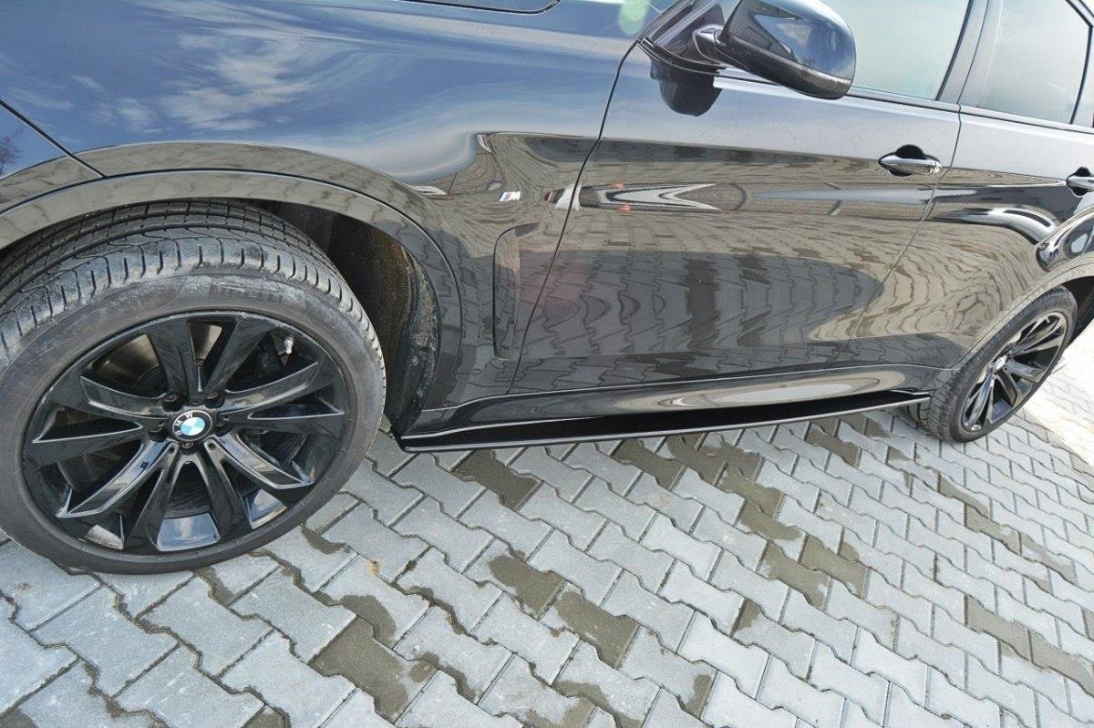 Seitenschweller Ansatz für BMW X6 F16 M Paket schwarz matt