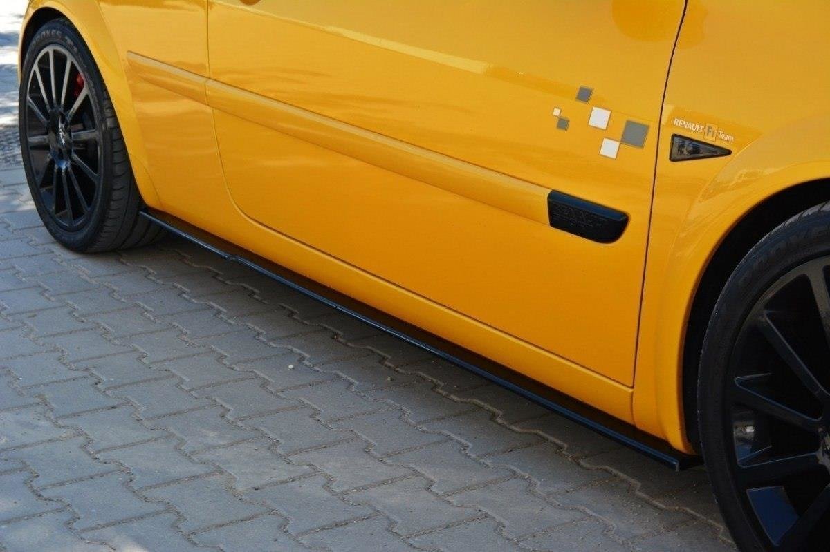 Seitenschweller Ansatz für RENAULT MEGANE II RS schwarz matt