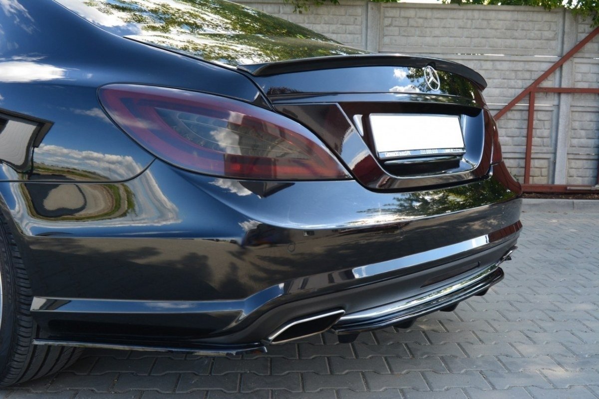 Mittlerer Diffusor Heck Ansatz für MERCEDES CLS C218 DTM LOOK AMG LINE Carbon Look