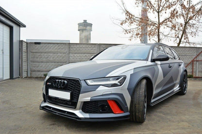 Front Ansatz V.1 für Audi RS6 C7 / C7 FL schwarz Hochglanz