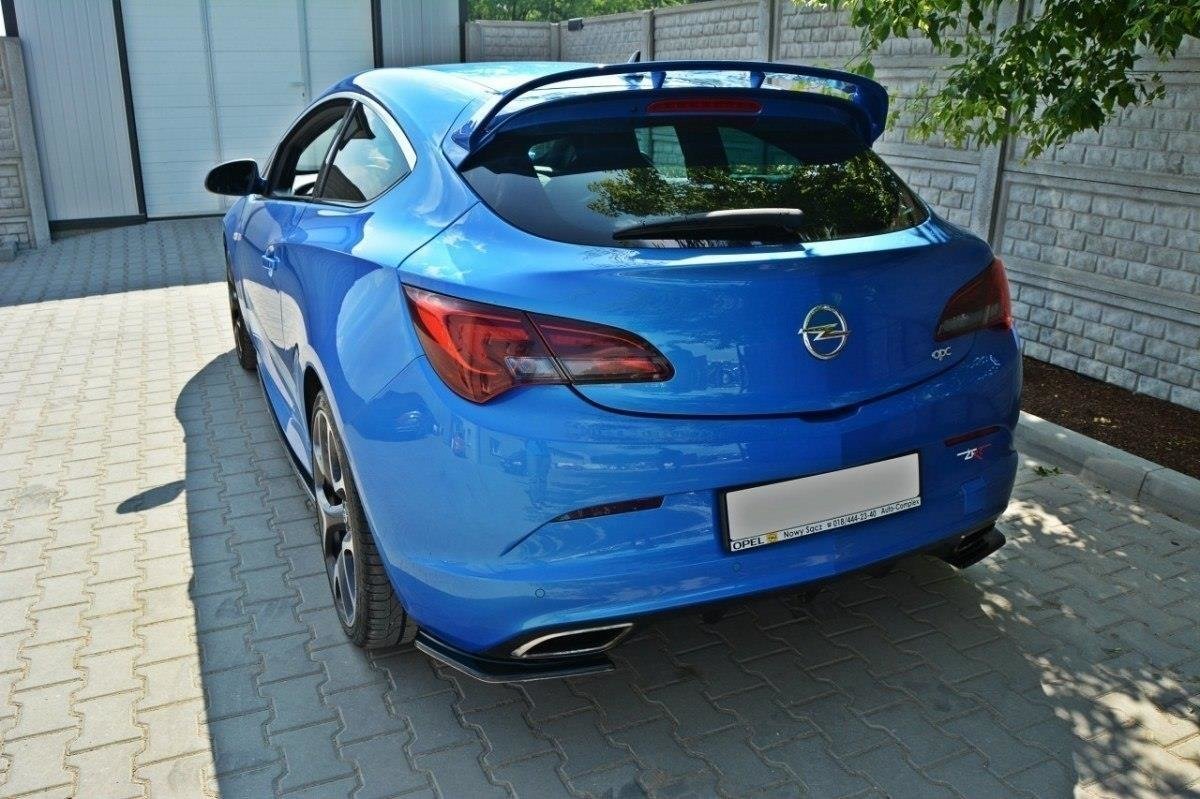 Heck Ansatz Flaps Diffusor für OPEL ASTRA J OPC / VXR schwarz Hochglanz