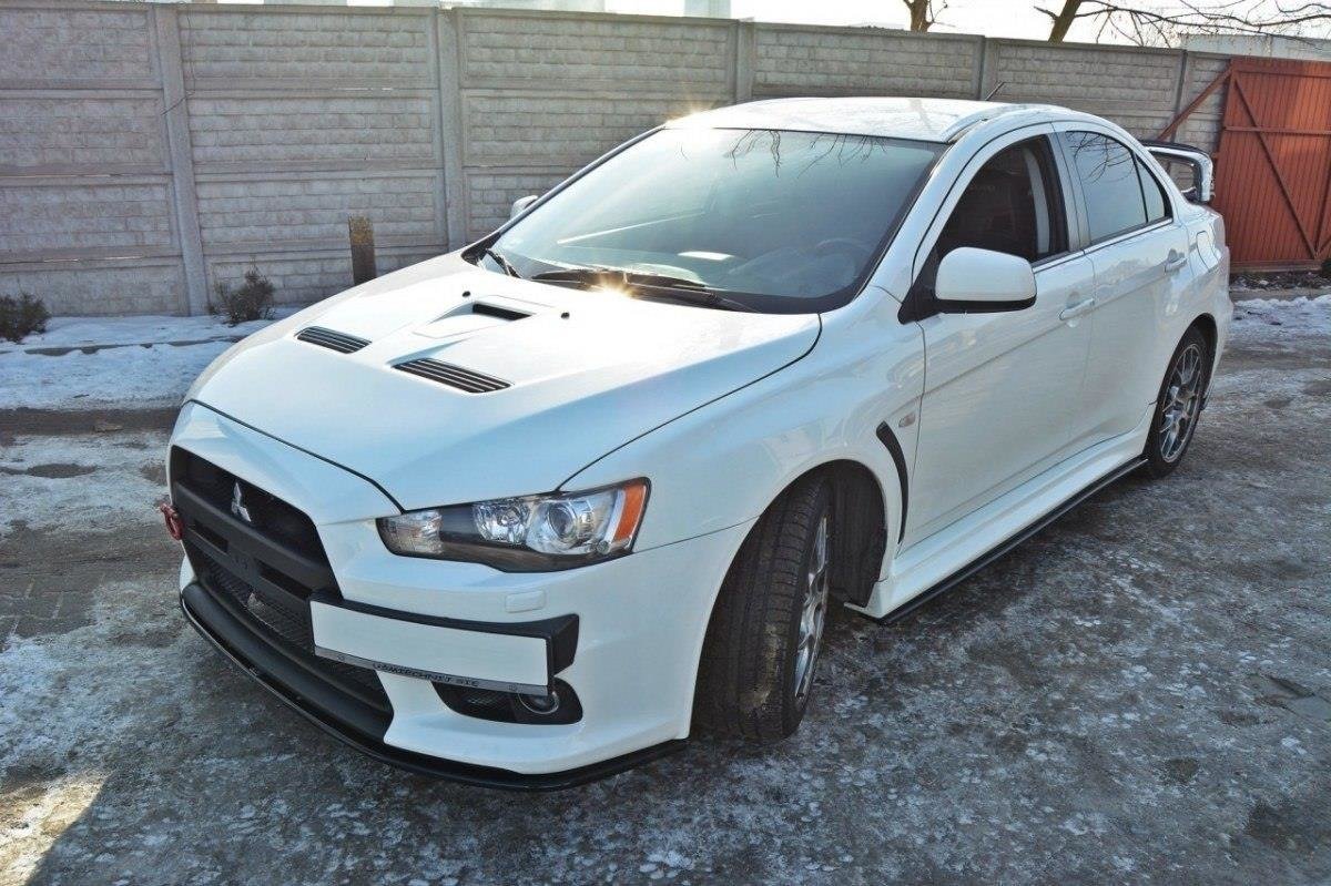 Front Ansatz V.2 für Mitsubishi Lancer Evo X schwarz matt
