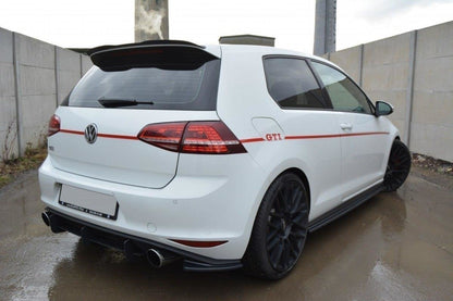Heck Ansatz Flaps Diffusor für VW GOLF 7 GTI Carbon Look
