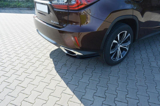 Heck Ansatz Flaps Diffusor für Lexus RX Mk4 T schwarz matt