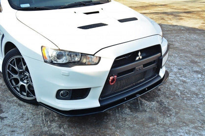 Front Ansatz V.1 für Mitsubishi Lancer Evo X schwarz matt