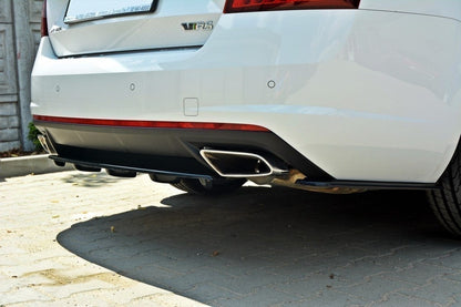 Heck Ansatz Flaps Diffusor für SKODA OCTAVIA III RS FACELIFT Carbon Look