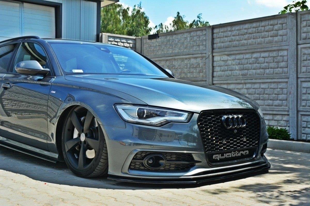Front Ansatz V.1 für Audi S6 / A6 S-Line C7 schwarz Hochglanz
