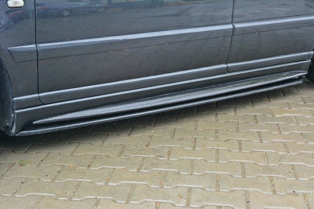 Seitenschweller Ansatz für AUDI S4 B5 schwarz matt