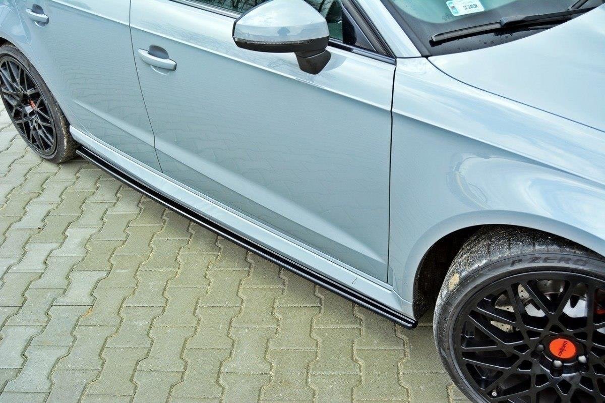 Seitenschweller Ansatz für Audi RS3 8V Sportback schwarz matt
