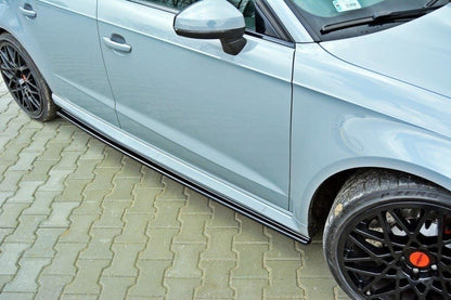 Seitenschweller Ansatz für Audi RS3 8V Sportback schwarz matt