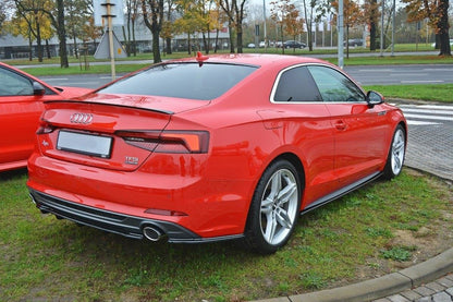 Mittlerer Diffusor Heck Ansatz für Audi A5 S-Line F5 Coupe / Sportback (mit einem vertikalen balken) schwarz matt