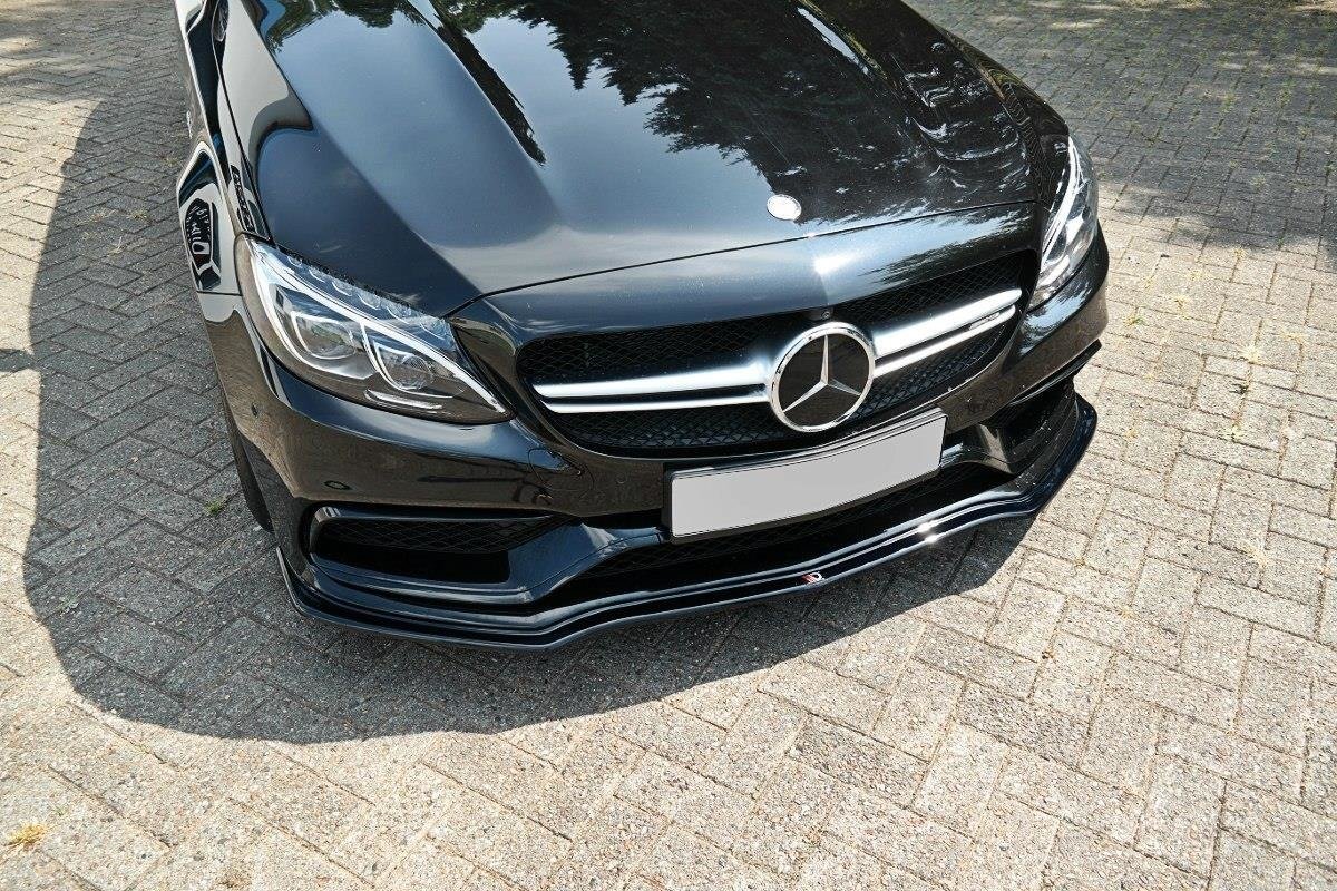 Front Ansatz V.1 für Mercedes C-Klasse S205 63 AMG Kombi schwarz Hochglanz