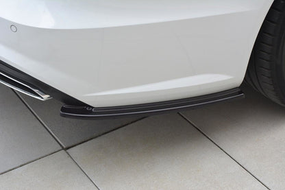 Heck Ansatz Flaps Diffusor für Audi S6 / A6 S-Line C7 FL Avant schwarz matt