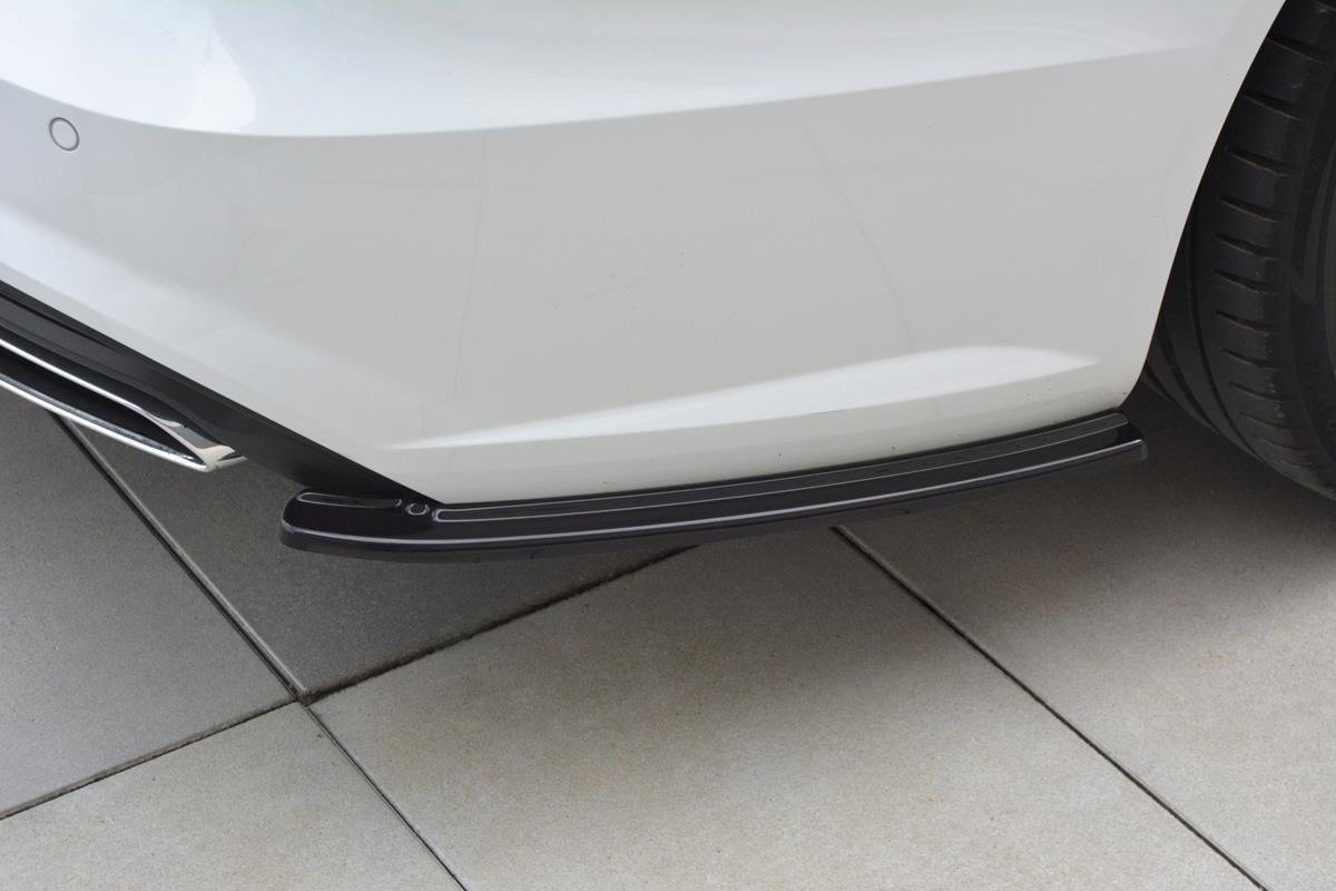 Heck Ansatz Flaps Diffusor für Audi A6 C7 Avant S-line/ S6 C7 Facelift schwarz Hochglanz