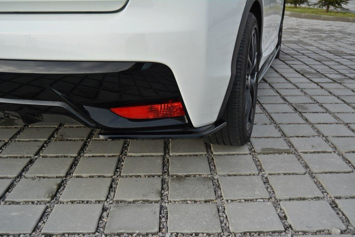 Heck Ansatz Flaps Diffusor für Honda Civic Mk9 Facelift Carbon Look