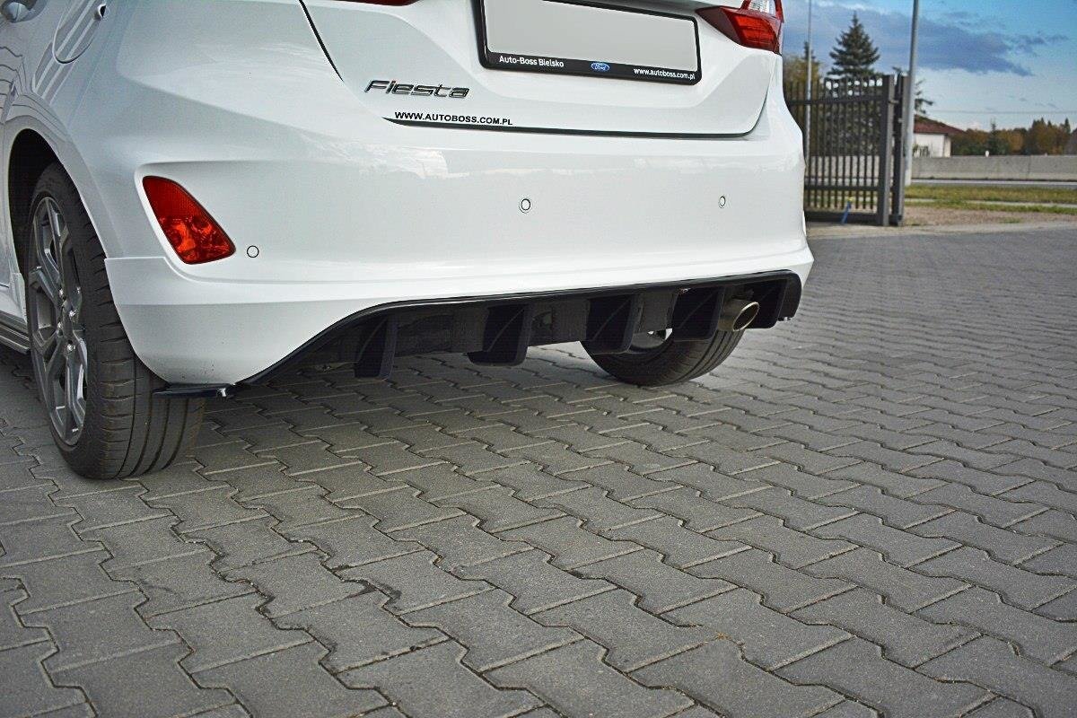 Heck Ansatz Flaps Diffusor V.1 für Ford Fiesta Mk8 ST-Line schwarz matt