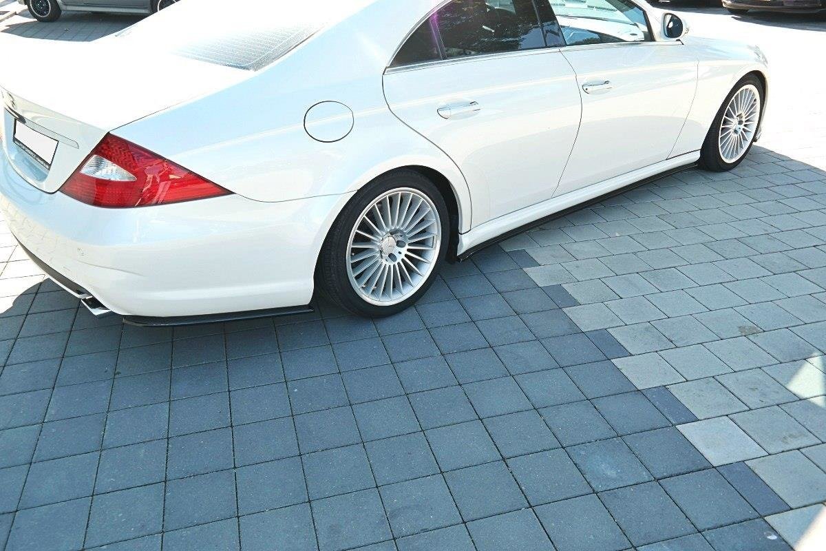 Heck Ansatz Flaps Diffusor für Mercedes CLS C219 55AMG Carbon Look