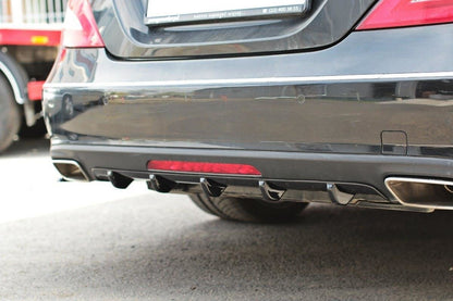 Diffusor Heck Ansatz für Mercedes CLS C218 schwarz matt