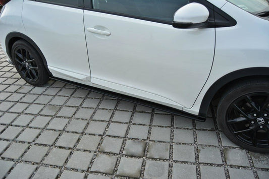 Seitenschweller Ansatz für Honda Civic Mk9 Facelift Carbon Look