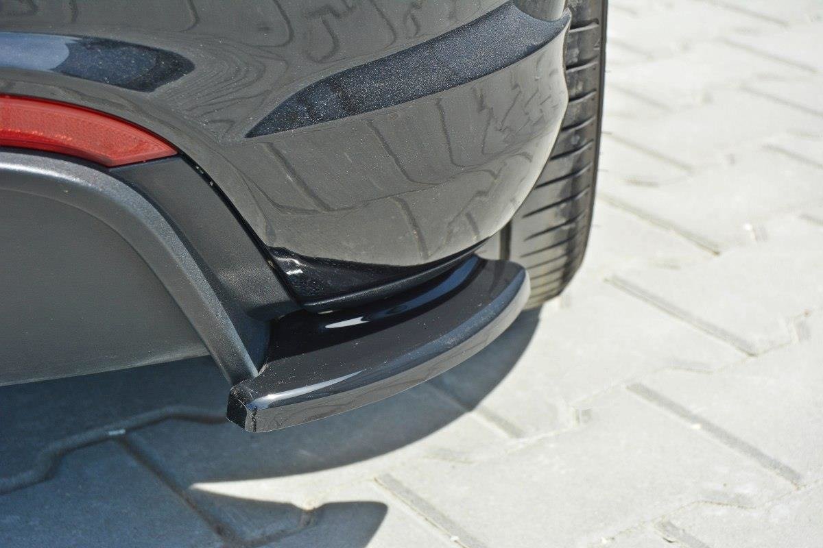 Heck Ansatz Flaps Diffusor für Fiat Punto Evo Abarth schwarz matt