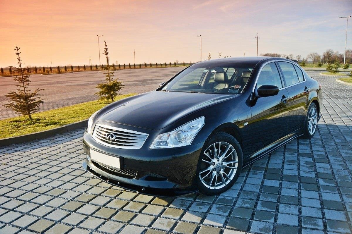 Seitenschweller Ansatz für Infiniti G37 Limousine schwarz matt