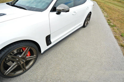Seitenschweller Ansatz für KIA STINGER GT schwarz Hochglanz