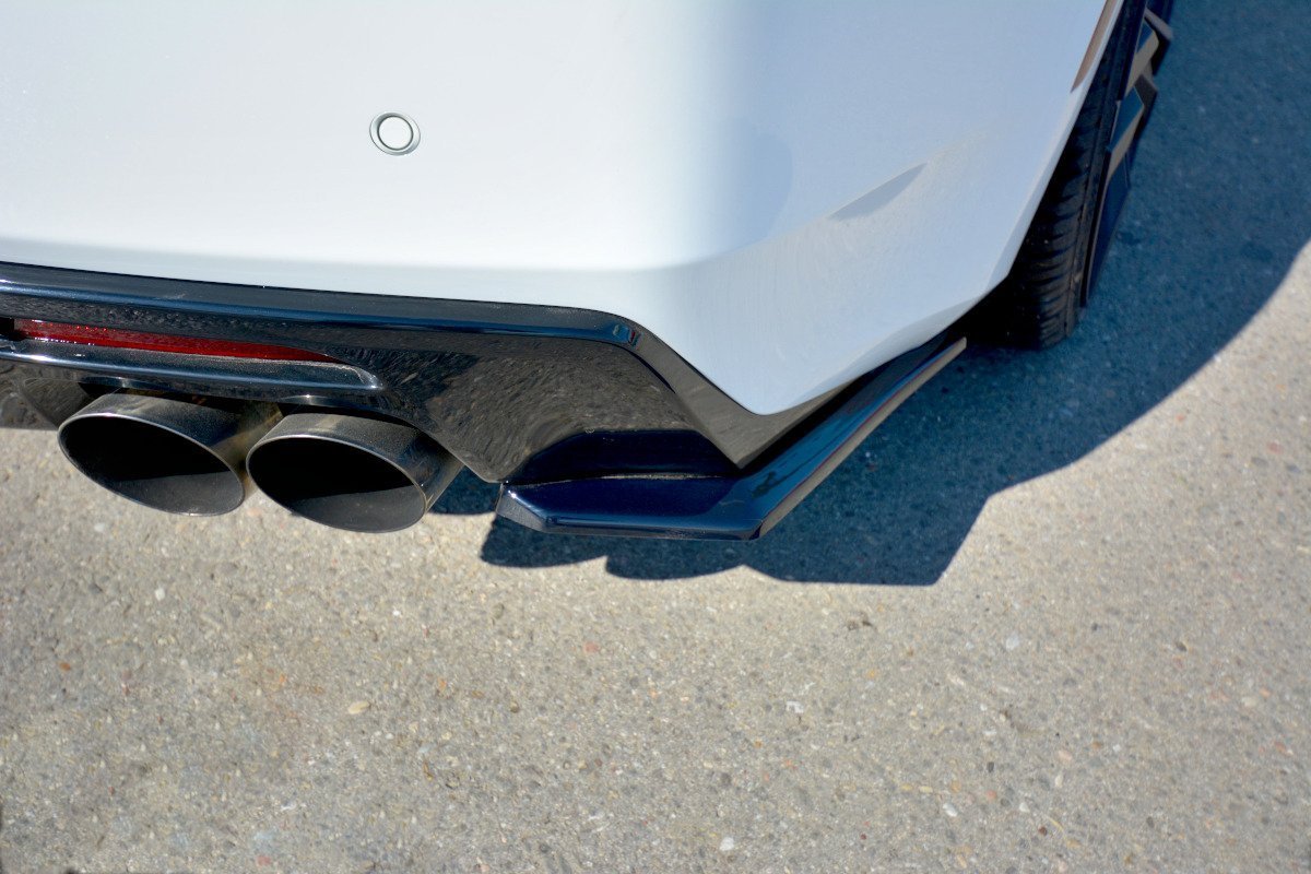 Heck Ansatz Flaps Diffusor für CHEVROLET CAMARO 6TH-GEN. PHASE-I 2SS COUPE schwarz matt