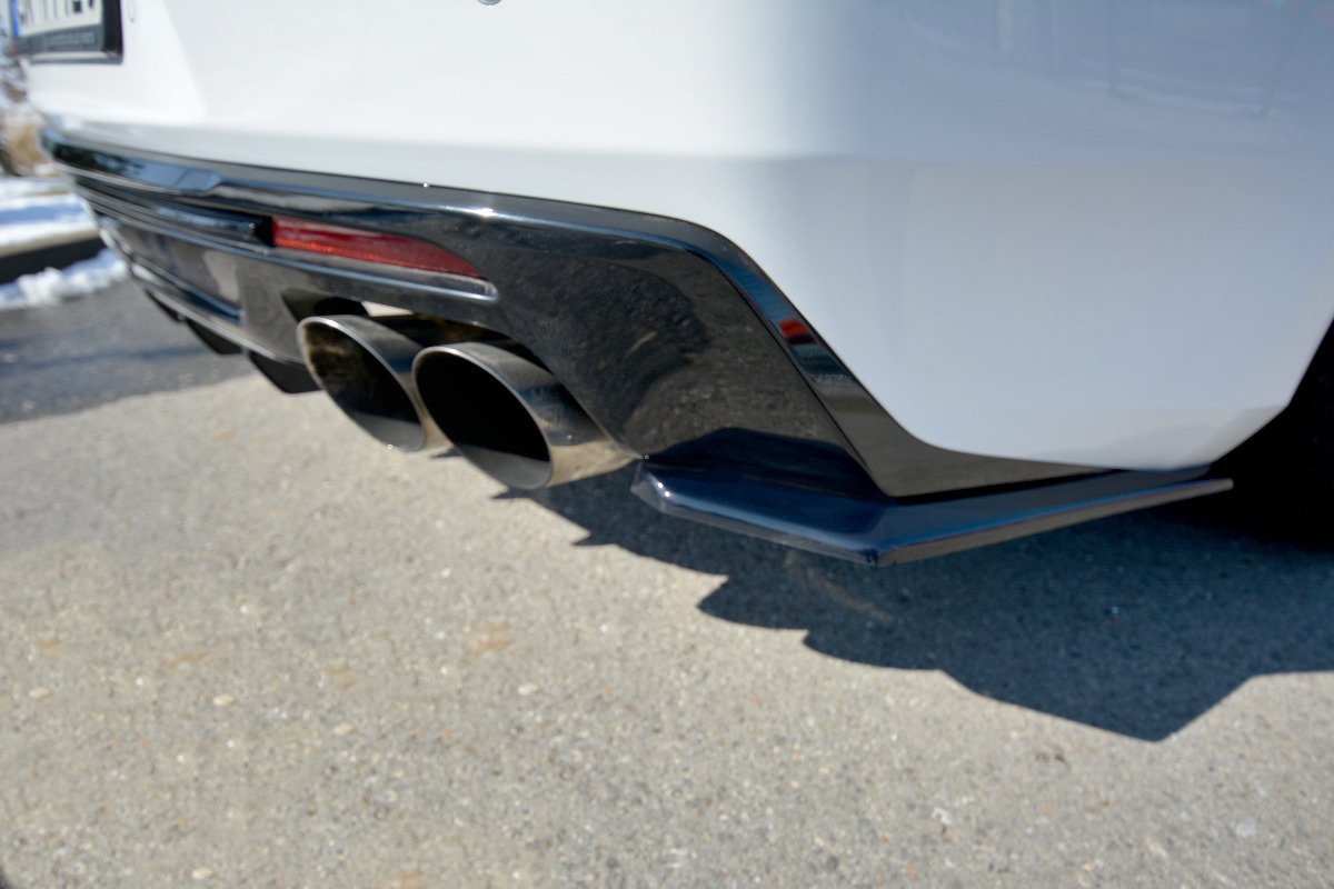 Heck Ansatz Flaps Diffusor für CHEVROLET CAMARO 6TH-GEN. PHASE-I 2SS COUPE schwarz matt