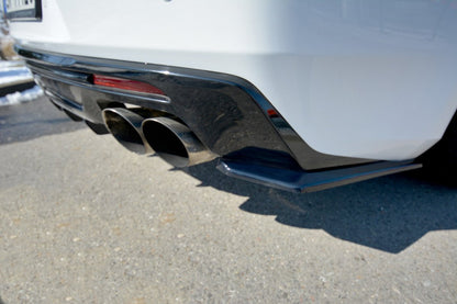 Heck Ansatz Flaps Diffusor für CHEVROLET CAMARO 6TH-GEN. PHASE-I 2SS COUPE schwarz matt