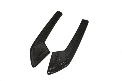 Heck Ansatz Flaps Diffusor für Audi A4 B9 S-Line schwarz matt