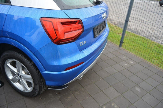 Heck Ansatz Flaps Diffusor für Audi Q2 Mk.1 schwarz matt