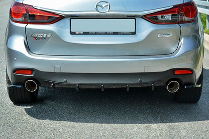 Diffusor Heck Ansatz für Mazda 6 GJ (Mk3) Wagon schwarz Hochglanz