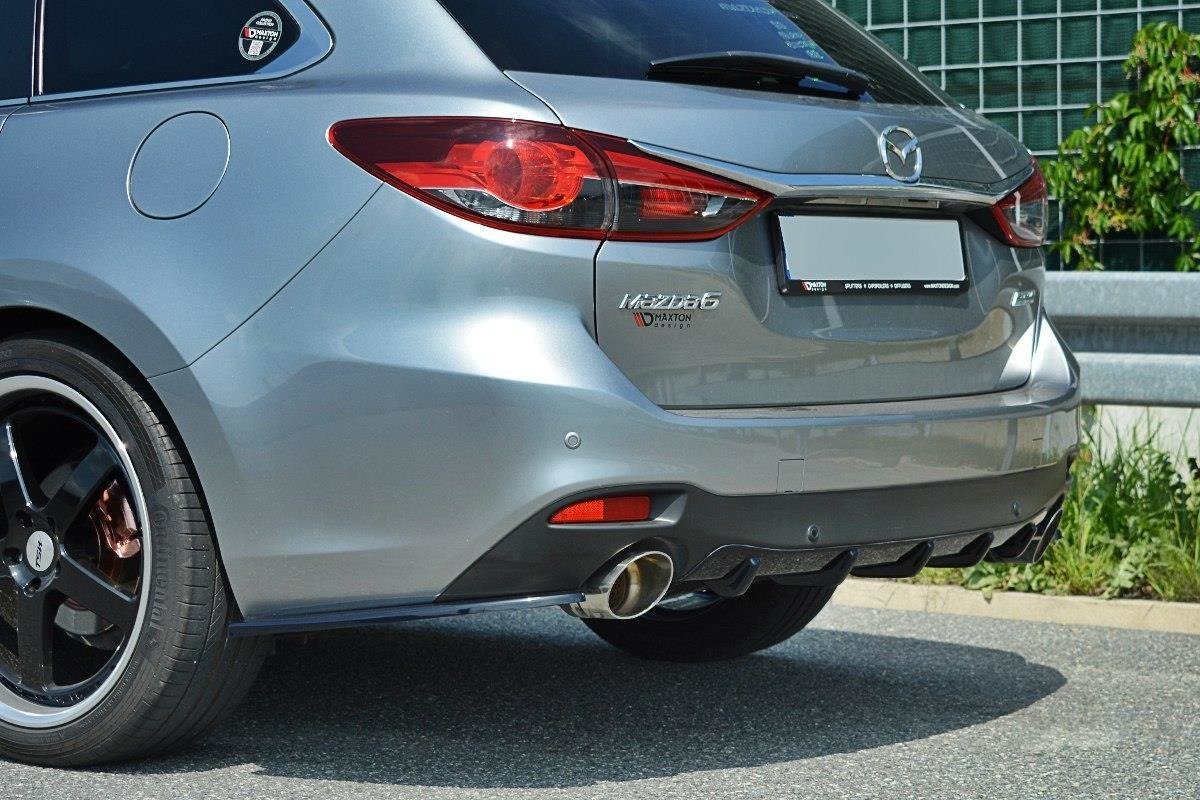 Diffusor Heck Ansatz für Mazda 6 GJ (Mk3) Wagon Carbon Look