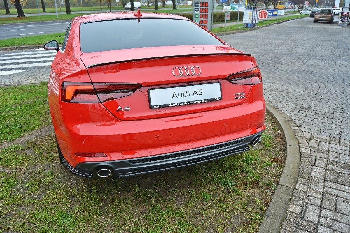 Mittlerer Diffusor Heck Ansatz für Audi A5 F5 S-Line  Carbon Look