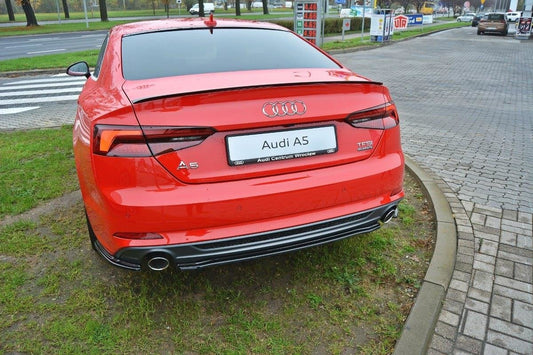 Mittlerer Diffusor Heck Ansatz für Audi A5 F5 S-Line  Carbon Look