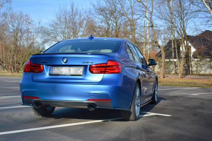Heck Ansatz Flaps Diffusor für BMW 3er F30 PHASE-II SEDAN M-SPORT schwarz matt