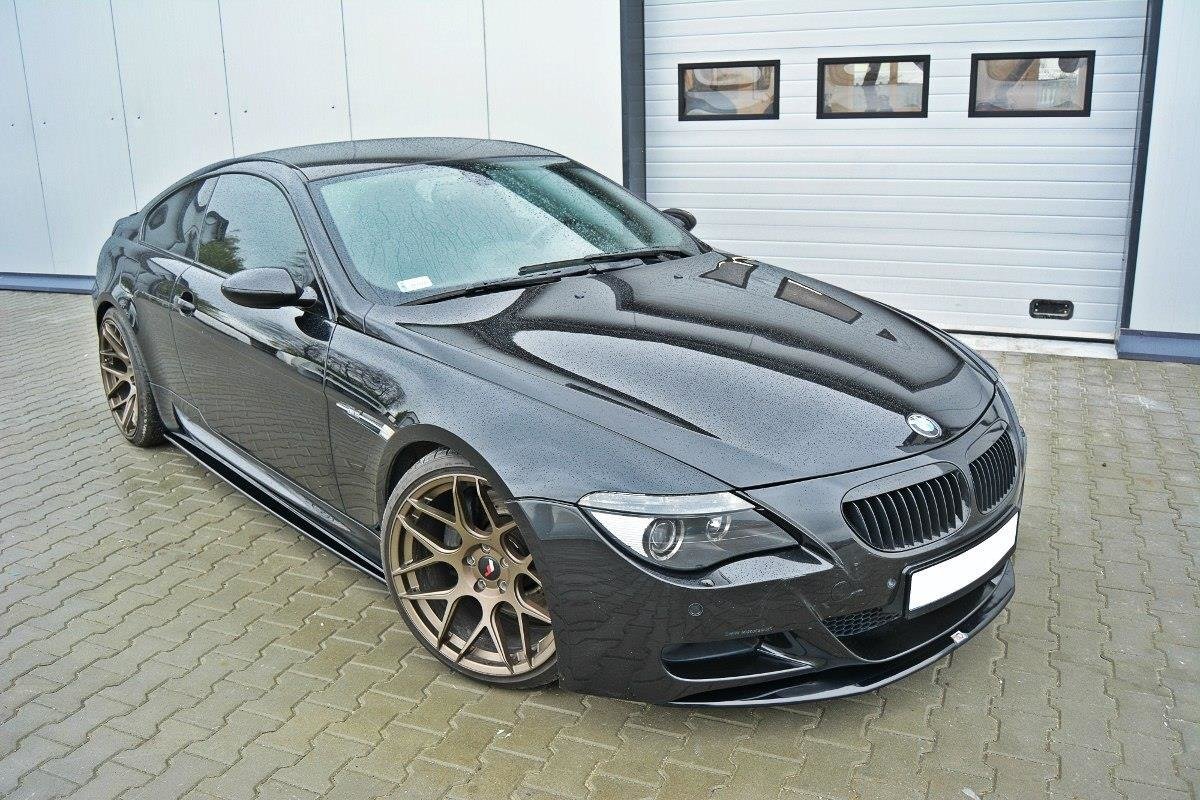 Seitenschweller Ansatz für BMW M6 E63 schwarz Hochglanz
