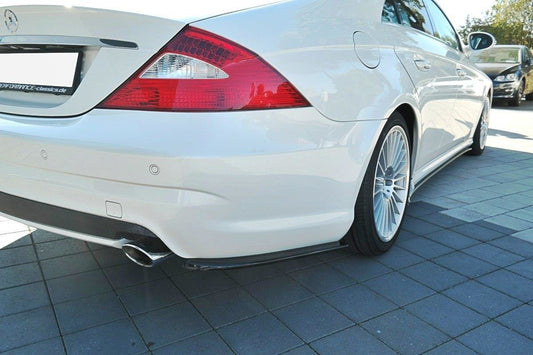 Heck Ansatz Flaps Diffusor für Mercedes CLS C219 55AMG schwarz matt