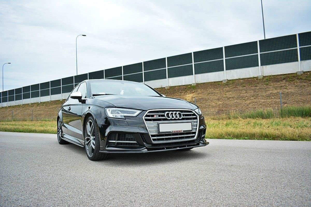 Front Ansatz für  V.1 Audi S3 / A3 S-Line 8V FL  schwarz Hochglanz