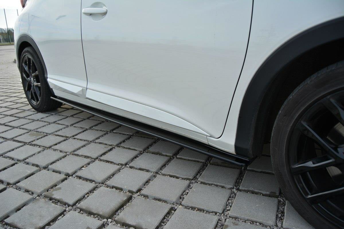 Seitenschweller Ansatz für Honda Civic Mk9 Facelift schwarz Hochglanz